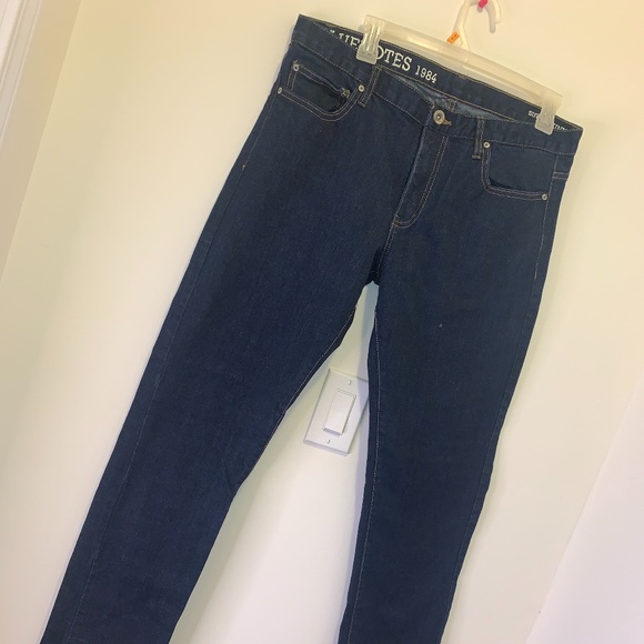 Dark Wash Skinny Mens Jeans 34x32 - Picture 2 of 6